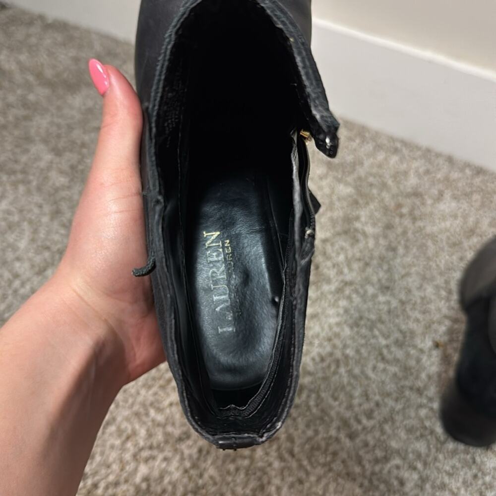 LAUREN RALPH LAUREN Women's Damara Booties Size 8.5B In Black - Picture 7 of 10
